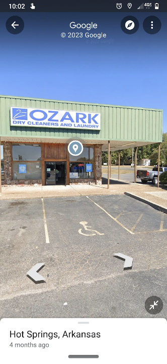 Ozark Cleaners storefront photo from Google