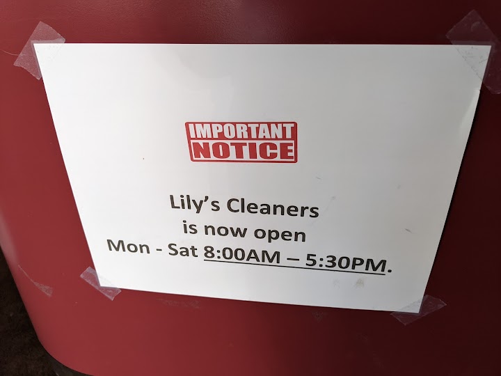 Lily's Cleaners storefront photo from Google
