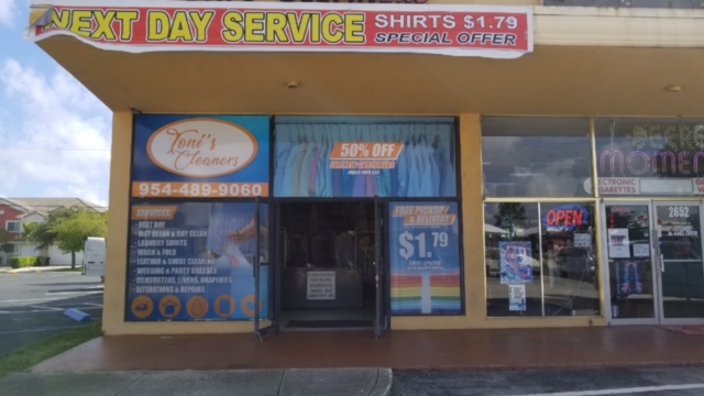 Toni's Cleaners storefront photo from Google