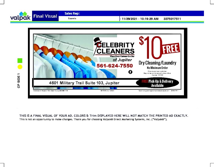 Celebrity Cleaners storefront photo from Google