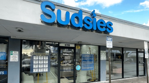 Sudsies Dry Cleaners Miami Beach storefront photo from Google