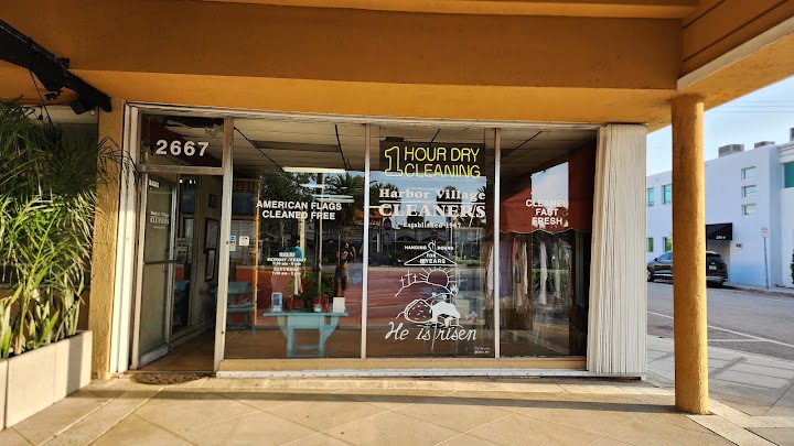 Harbor Village Cleaners storefront photo from Google
