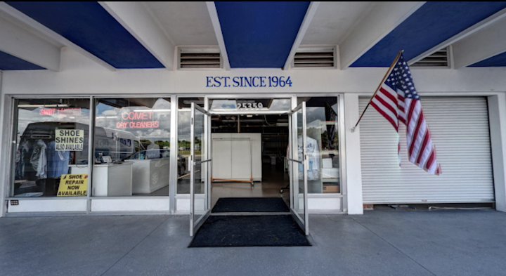 Comet Dry Cleaners storefront photo from Google