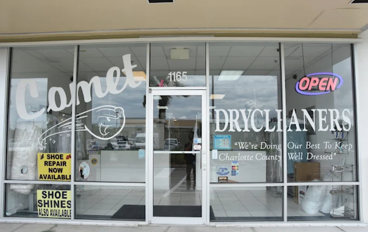 Comet Dry Cleaners storefront photo from Google