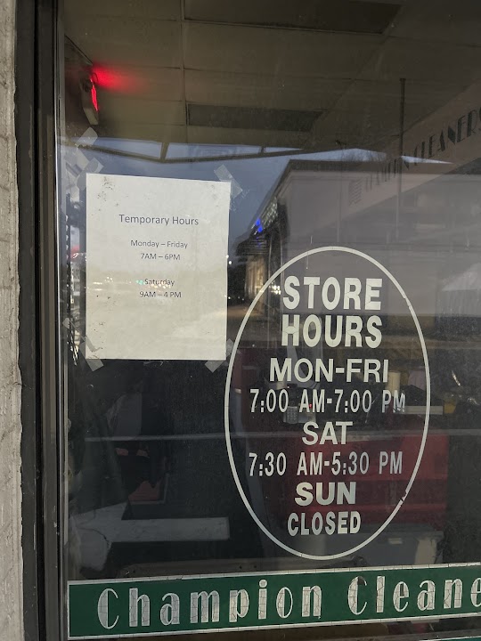 Champion Cleaners storefront photo from Google