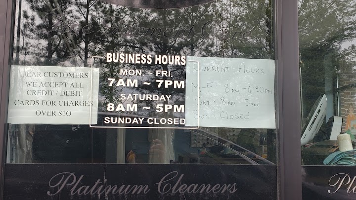 Platinum Cleaners storefront photo from Google