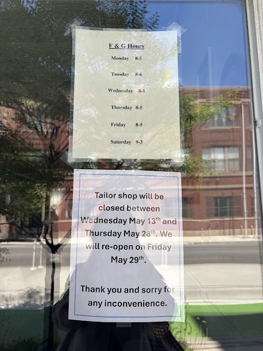 F & G Cleaners Tailors storefront photo from Google