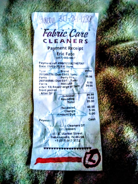 Fabric Care Cleaners storefront photo from Google