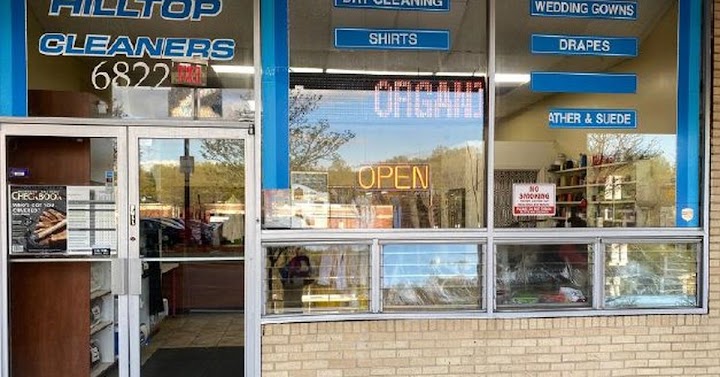 Hilltop Cleaners storefront photo from Google