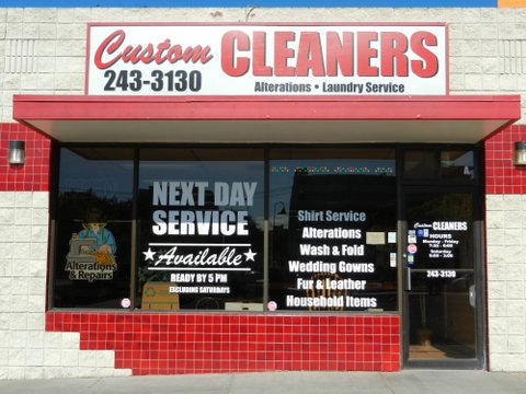 Custom Cleaners storefront photo from Google