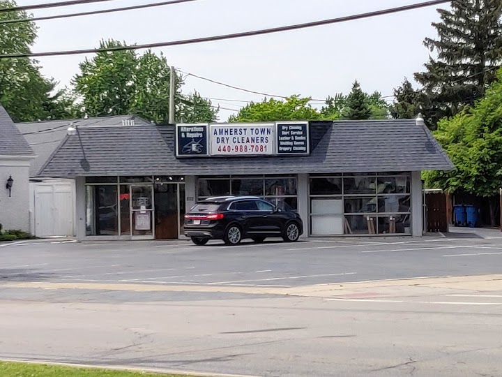Amherst Town dry cleaner storefront photo from Google