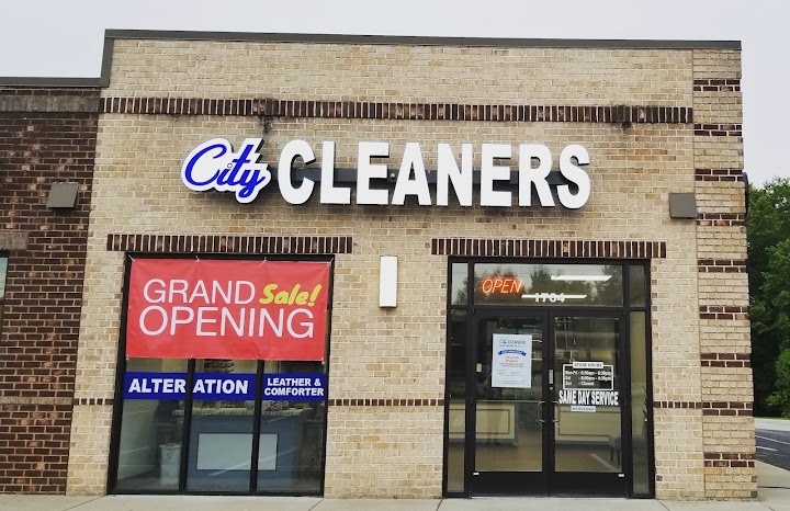 City cleaners storefront photo from Google