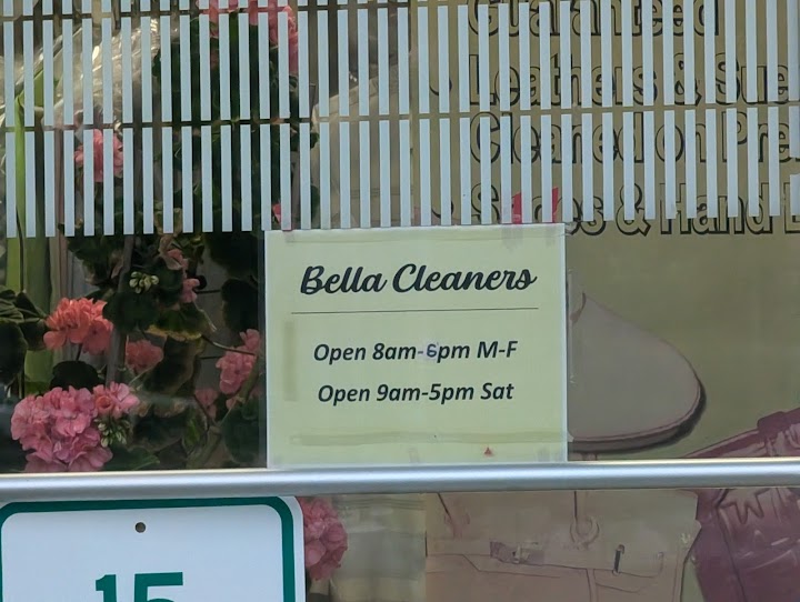 Bella Cleaners storefront photo from Google