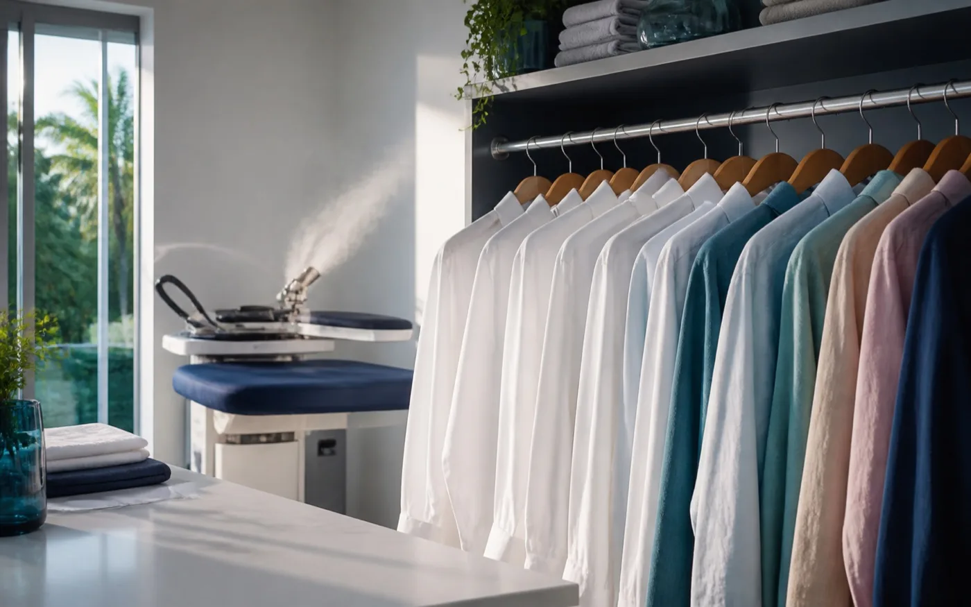 Professional pressing studio editorial image